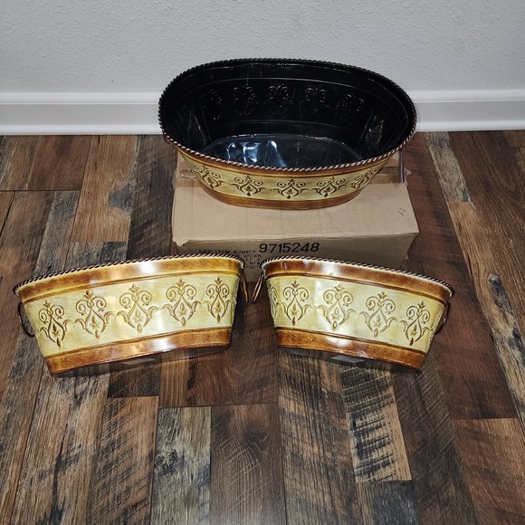 NESTED PLANTERS SET OF 3 - Picture 2 of 10